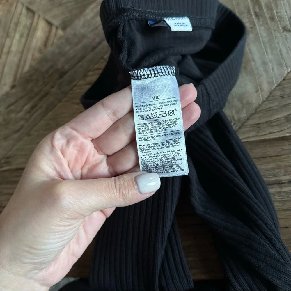 NWOT Old Navy Black Ribbed Girls Pants M (8)